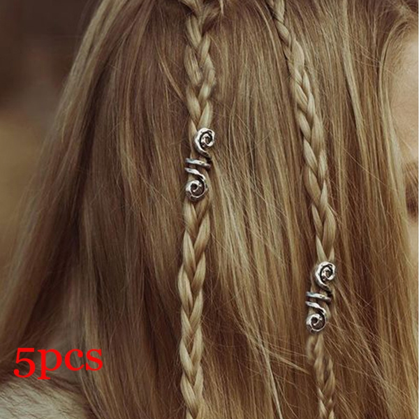 5pcs Nordic Spiral Hair Bead Charm Women Hair Style Spiral Hair Coils Beard  Jewelry | Wish