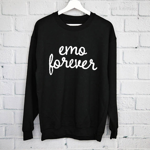 Emo Forever Black Comfy Sweatshirt Ladies Girls Womens Harajuku Pullover Shirts Wish Emo Forever Black Comfy Sweatshirt Ladies Girls Womens Harajuku Pullover Shirts Wish