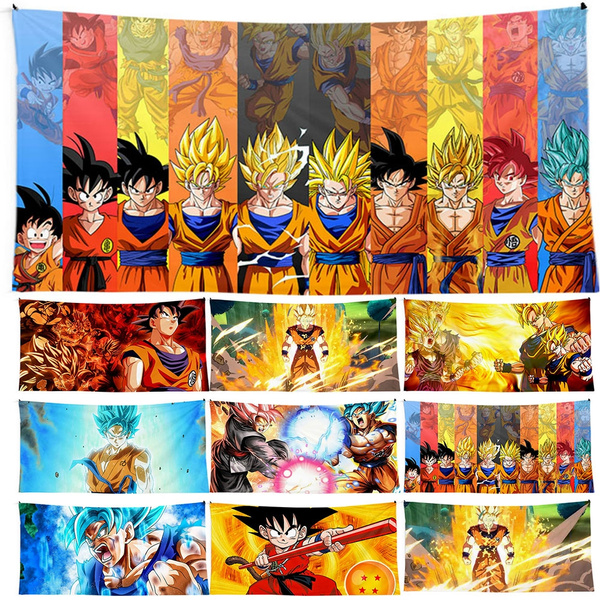 Anime Dzb Dragon Ball Z Goku Wallpaper Beach Towels Wall Hanging Casual Tapestry Banner Shawl Home Decor Classic Japanese Anime Poster Wish