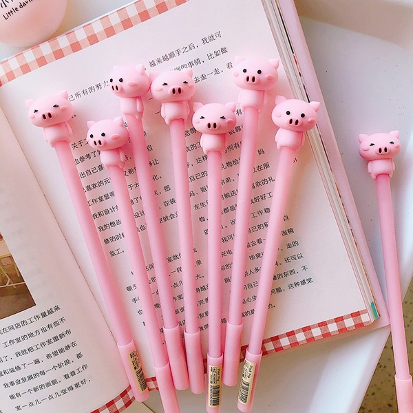 Cute Pink Pig Gel Pen Kawaii Stationery Kids Gifts Promotional Signature Pen 