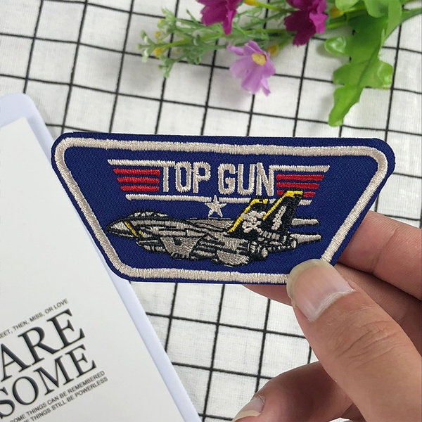 Large Top Gun Iron on Patch