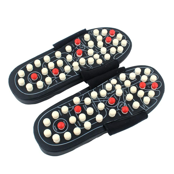 Yoga Fitness Masaje Zapatillas Acupresión Masajeador de pies Acupoint  Masaje Bola Zapatillas Zapatos Reflexología Sandalias para hombres y  mujeres | Wish