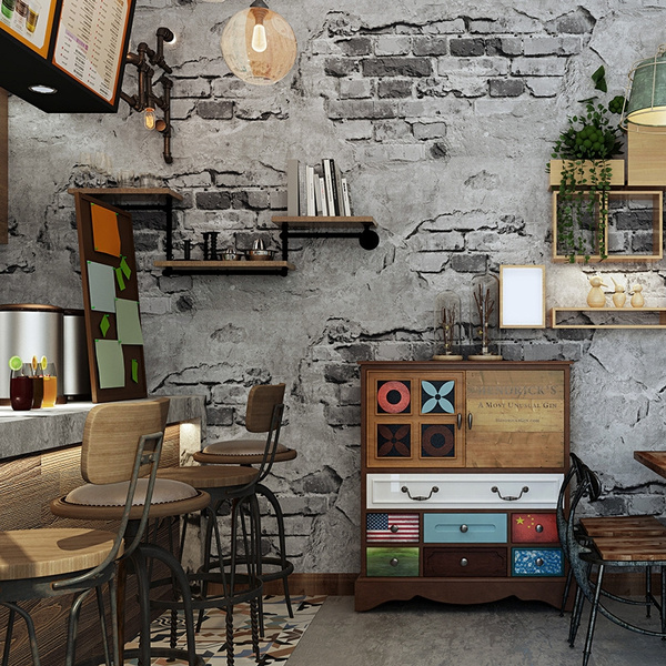 3d Vintage Broken Brick Pattern Wallpaper Grey Concrete Wall Mural For Living Room Bedroom Kitchen Restaurant Bar Wish - Vintage Broken Brick Wallpaper 3d Vintage Broken Brick Pattern Wallpaper Grey Concrete Wall Mural For Living Room Bedroom Kitchen Restaurant Bar Wish - Vintage Broken Brick Wallpaper