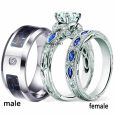 Couple Rings, Steel, whitegoldring, wedding ring