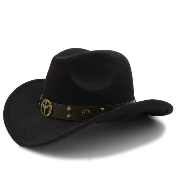New Unisex Cowboy Hat Suede Look Wild West Fancy Dress Men Ladies Cowgirl Hats 