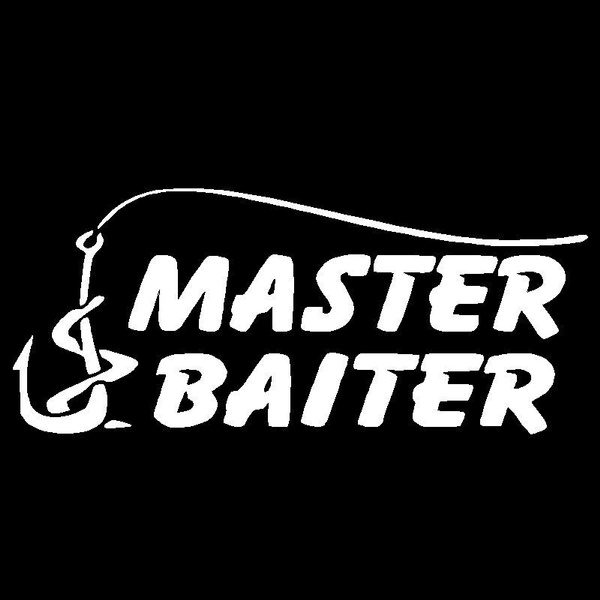 Master Baiter Funny Vinyl Decal Car Truck Window Sticker Kayak Boat Bass  Fishing
