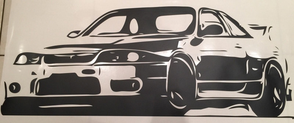 Autocollant Skyline R33 GTR Red JDM - Dimensions 121 X 83 Mm, Découpe Précise, Résistant à L'eau Et Aux UV - Pour Voiture, Casier, Décoration - 8