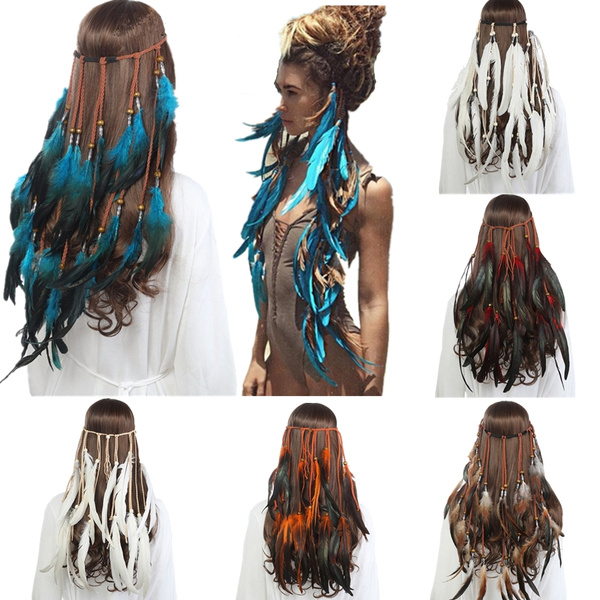 Boho hotsell hair feathers