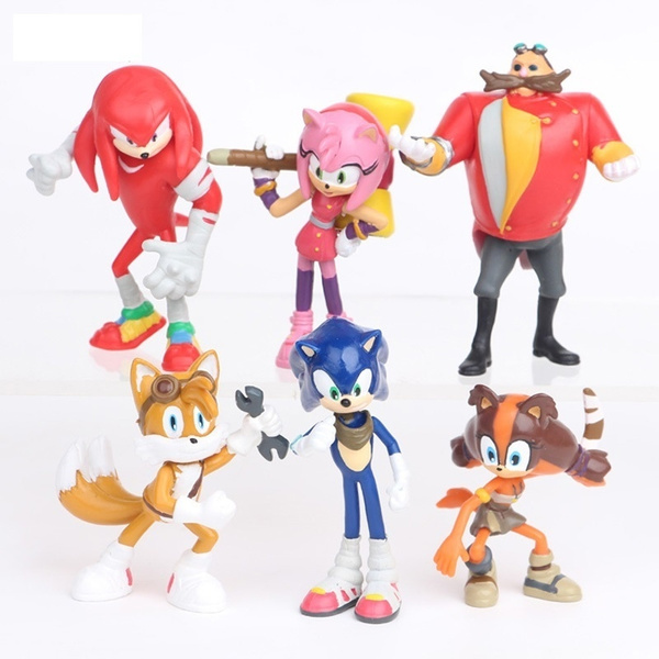 Sonic Boom Miniatura C/ 6 Bonecos Action Figure Dr Eggman