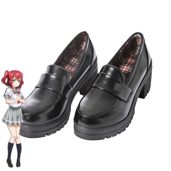 Japanese School Uniform Dress Shoes Patent Leather JK Shoes Cosplay Footwear 