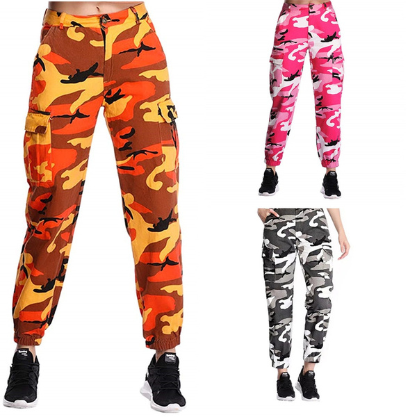  Womens Camo Pants Cargo Trousers Cool Camouflage