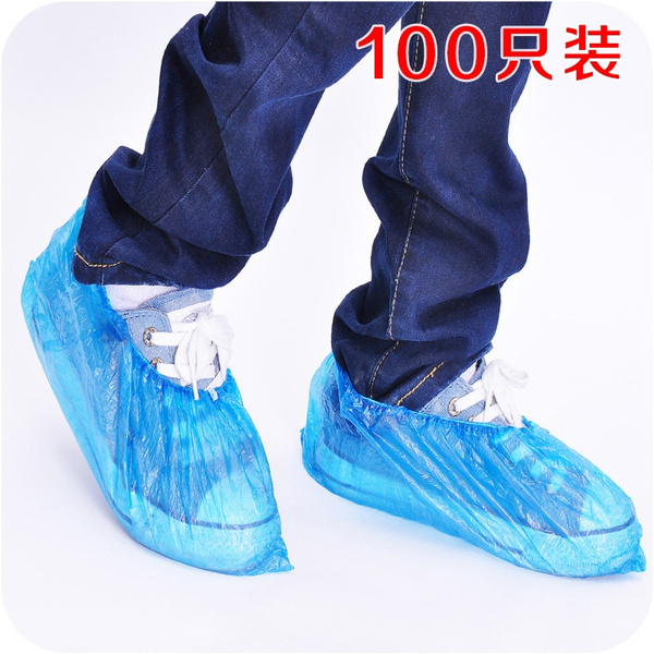 100X Disposable Shoe Cover Waterproof Dustproof Thick Plastic Home Lab Hospital 