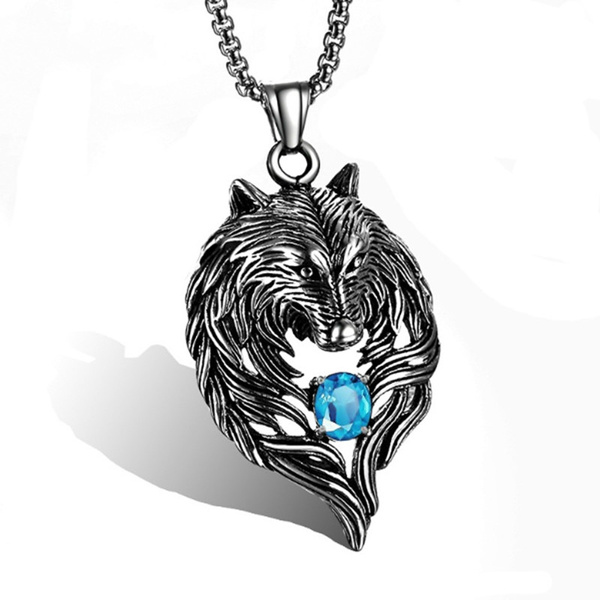 Wolf sale necklace mens