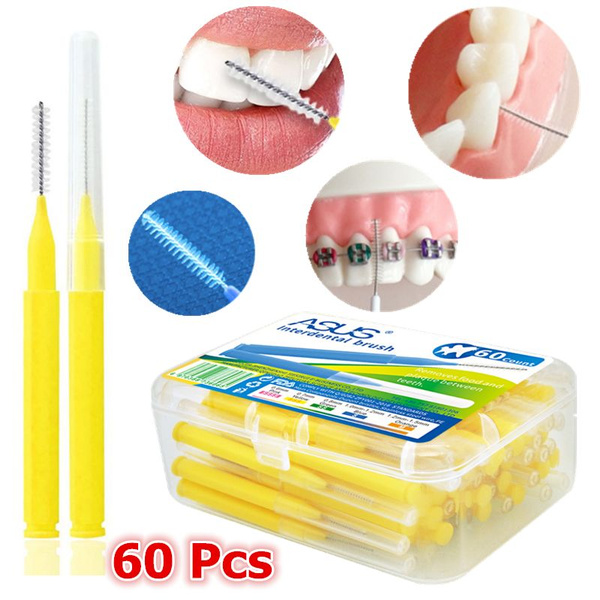 60pcs/box Interdental Brushes Oral Hygiene Clean Between Teeth Dental Cleaning tool Healthy