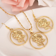 yellow gold, golden, Flowers, Jewelry
