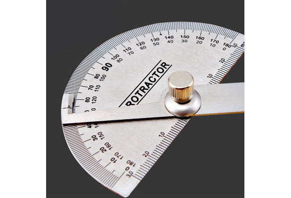 BTU Stainless Steel 0-180 Protractor Angle Finder Arm Measuring RuleYYK0 