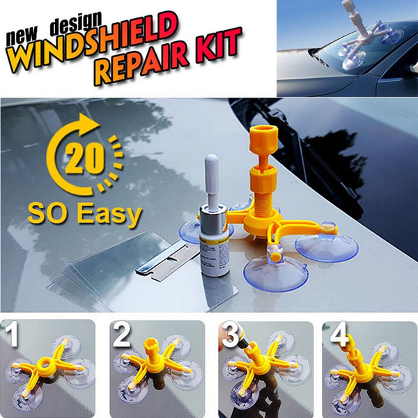 Windscreen Windshield Repair Tool Set DIY Car Kit Wind Glass For Chip Crack Fix 