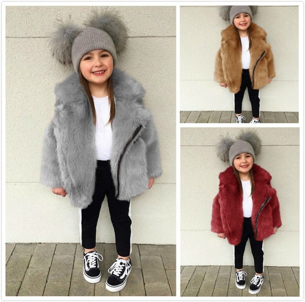 baby girl fur jacket