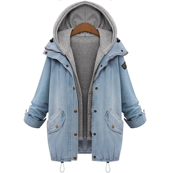 New Mens Hooded Denim Jacket Detachable Hat Coat Boomers Korean Slim Jean  Jacket Plus Size Mens Clothes | Wish