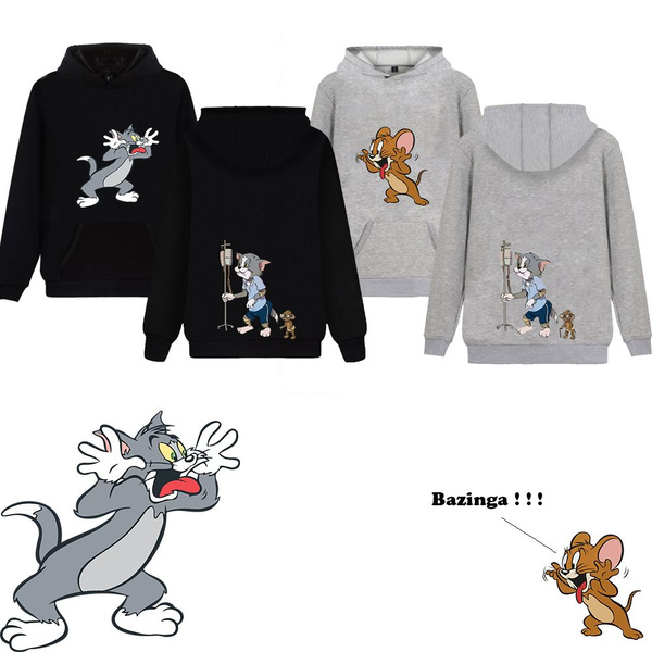Women Men Anime Cartoon Hoodie Tom and Jerry Printed Hooded Sweatshirts  Pullovers | Wish