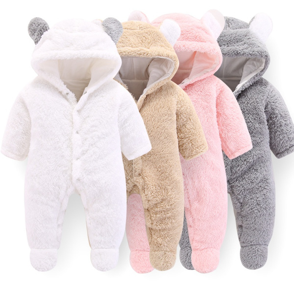 Bebé nacido invierno caliente los niño niños niñas manga larga terciopelo grueso Mono para monos infantiles bebé suave ropa de dormir | Wish