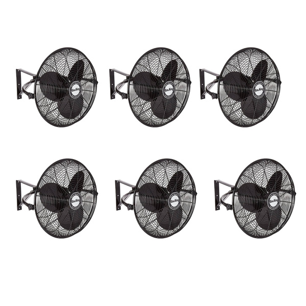 Air King 20" 1/6 HP 3Speed NonOscillating Enclosed Wall Mount Fan (6