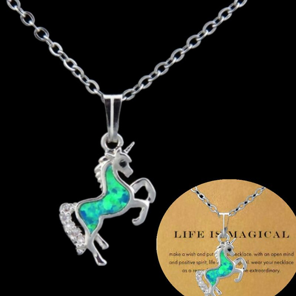 Opal sale unicorn necklace