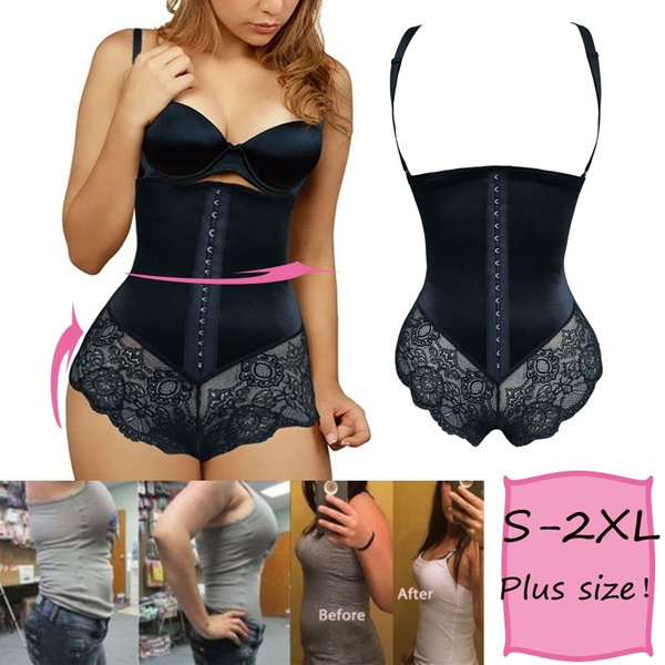 Fajas Colombianas Body Shaper Plus Size Shapewear Tummy Control with Sexy  Lace Panty