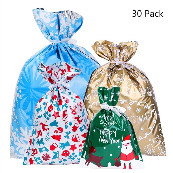 Eco-Friendly Drawstring Christmas Bags 