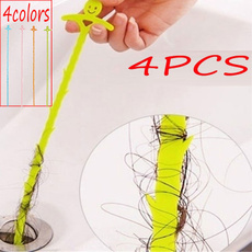 4Pcs(4Colors) Bathroom Hair Sewer Filter Drain Cleaners Outlet Kitchen Sink Drain Filter Strainer Anti Clogging Floor Wig Removal Clog Tools