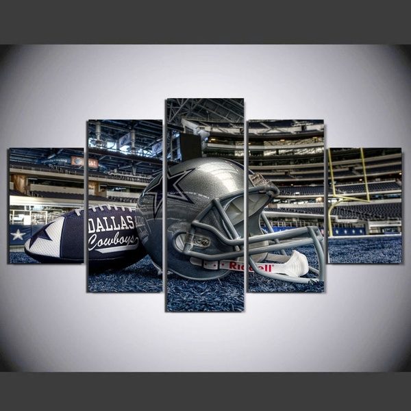 Modern Wall Art Home Decor Painting 5 Piece No Frame Dallas Cowboys Football Helmet Pictures For Drawing Room Canvas Print Wish - Dallas Cowboys 5 Piece Canvas Wall Art