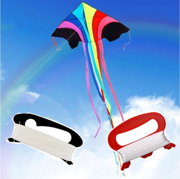 New 100m Flying Kite Line String With D Shape Winder Handle Board ...