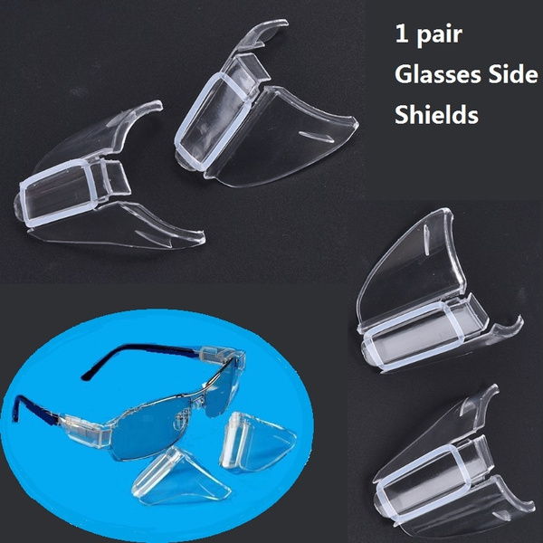 9507 2PCS Clear Universal Flexible Side Shields Safety Glasses Goggles Eye Prote 