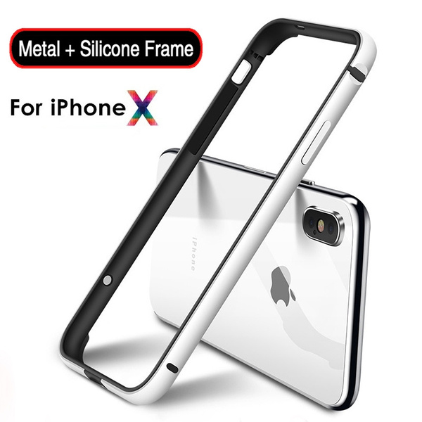 New Luxury Frame Phone Cover for IPhone X 8 7 Case Bumper Metal TPU Back Drop Border Frame Case Cover for IPhone 8 7 6S Plus Ultrathin Anti Fall