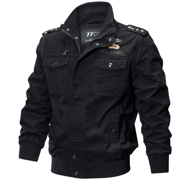 Jamickiki Autumn and Winter Fashion Mens Military Casual Zipper