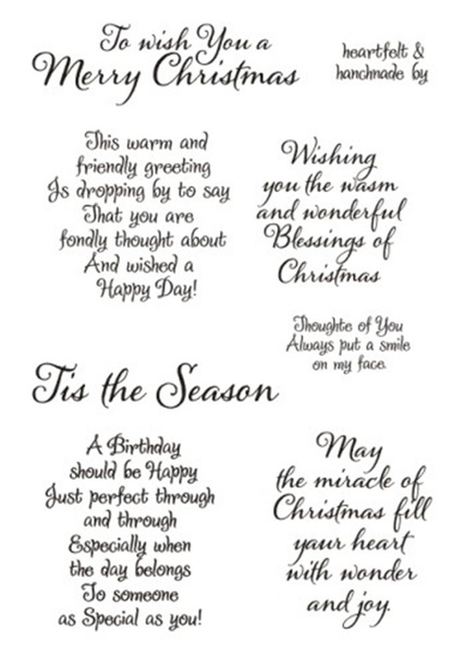 Christmas Sentiments Sayings Greeting clear stamps DIY handmade cards ...