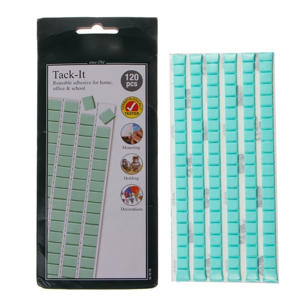 75g 120pcs Blue Tack It Adhesive Clay Reusable Removable Adhesive Putty  Tabs SMI