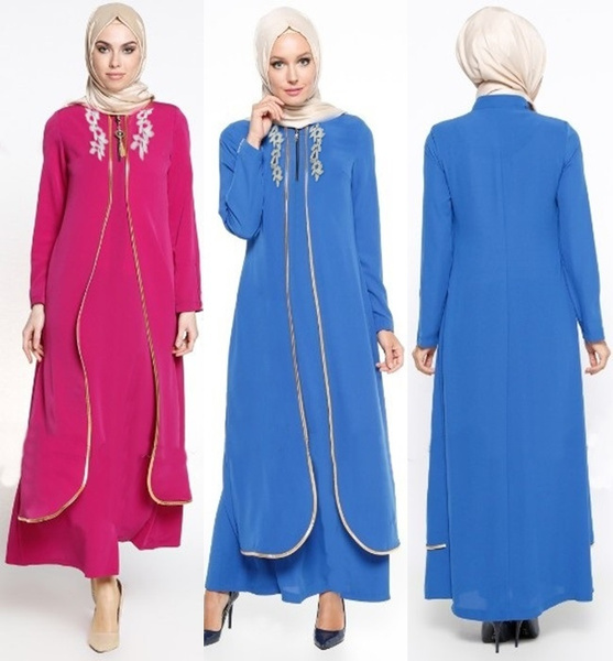 Download Muslim Robes Fake Two Piece Ladies Dress Arabian Turkish Fashion Women S Dress Muslim Dress Islamic Clothing Turkish Islamic Clothing Clothes Turkey Muslim Women Dress Hijab Wish