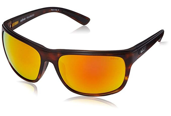 Revo Remus RE102302OG Polarized Rectangular Sunglasses Tortoise/Orange 62mm 