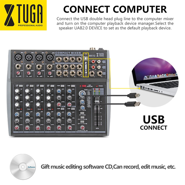 connecting mixer to computer for recording