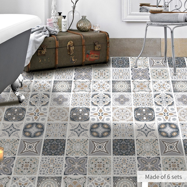 Floor Tiles Wall Paper Tile Decals L, How To Apply Floor Tile Stickers