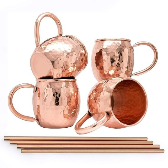 Moscow Mule Copper Mug, Set of 4