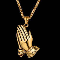 Steel, necklaces for men, Christian, pendantwithchain
