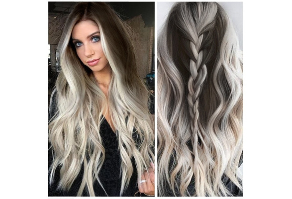 Ombre hair blonde straight best sale