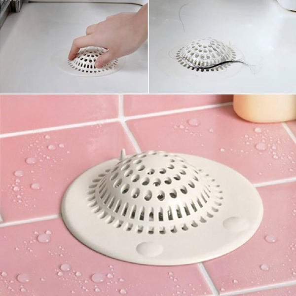 Tub Drain TRAP Protector Shower Hair Catcher Bathroom Sink Stopper Rubber  Plug