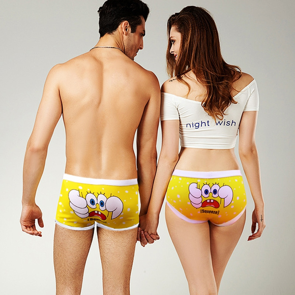 Fashion Cute Cartoon Couples Underwear Lovers Comfortable Cotton