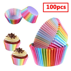 cupcakesupplie, rainbow, muffincup, Home Decor