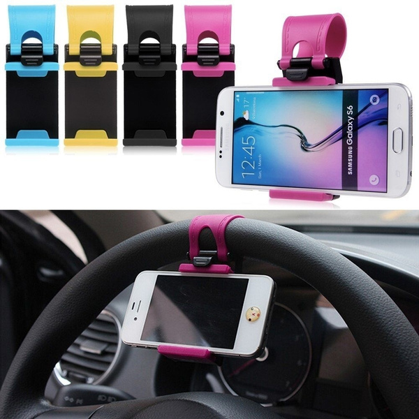 New Phone Stand Car Steering Wheel Guide Phone Holder Bike Clip Mount