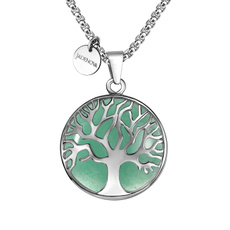 Steel, crystal pendant, familytreejewelry, treeoflifependant