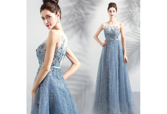 dusty blue evening gown Big sale - OFF 67%